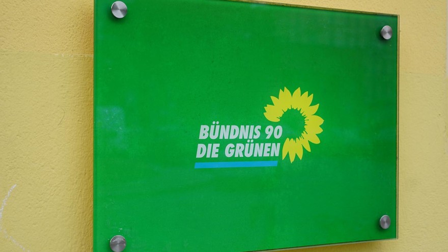 Schild Die Grünen