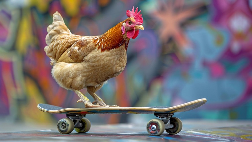 Huhn Skateboard