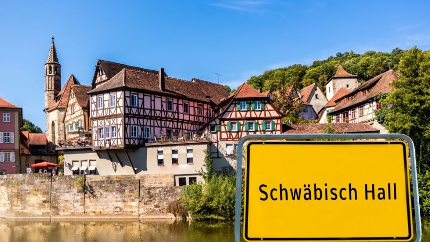 Ortsschild Schwäbisch Hall