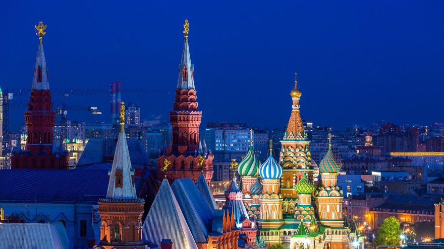 Russland bei Nacht