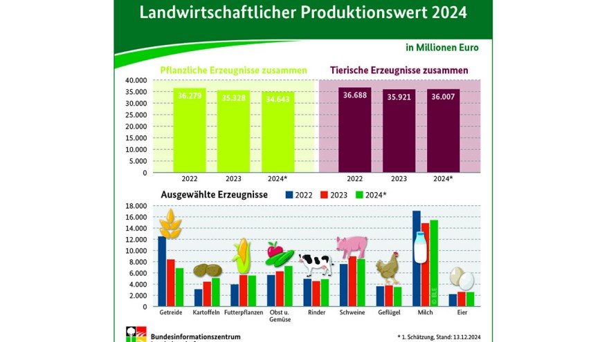 Infografik Produktionswert Landwirtschaft