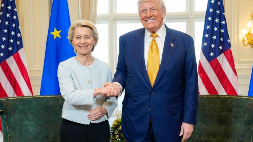 von der Leyen und Trump